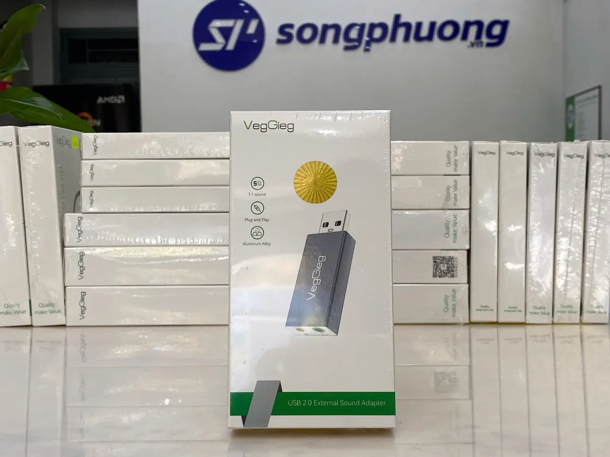 Card âm thanh ngoài VegGieg USB 2.0 V-K102 -songphuong.vn Card âm thanh ngoài VegGieg USB 2.0 V-K102