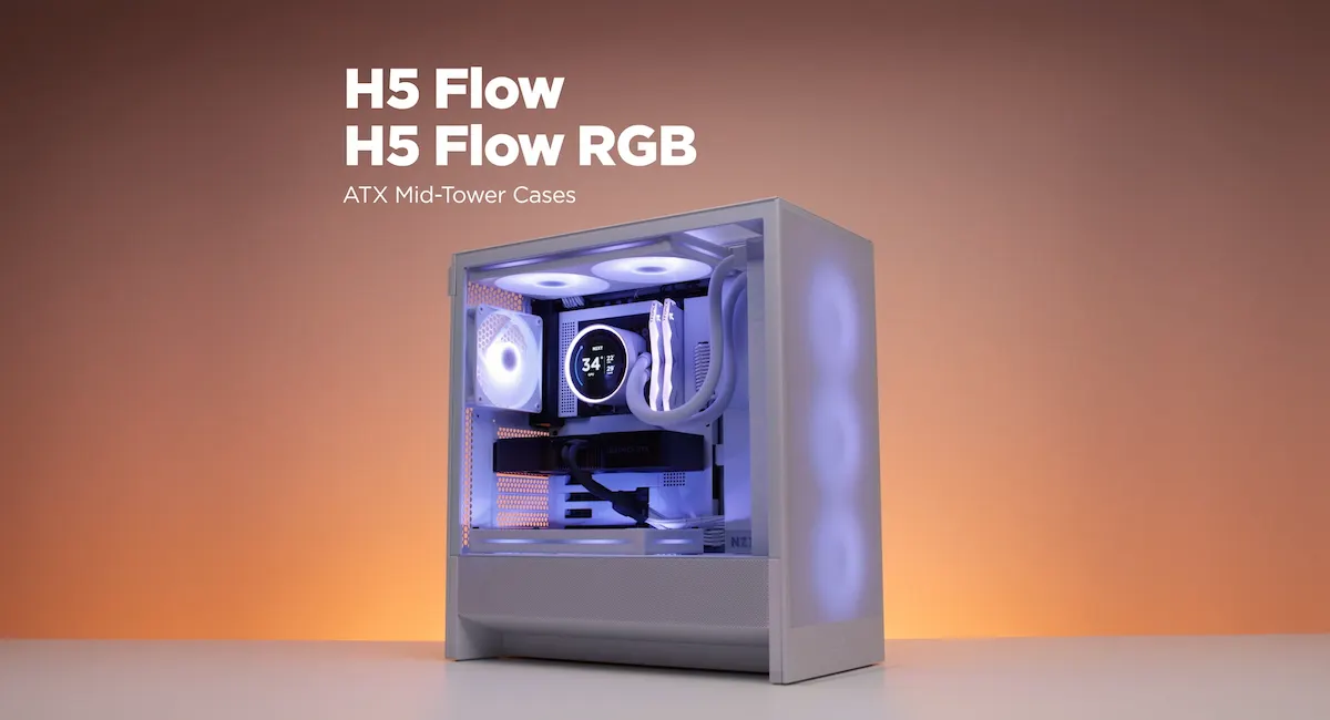 Case NZXT H5 FLOW RGB ALL WHITE V2 - songphuong.vn Case NZXT H5 FLOW RGB ALL WHITE V2