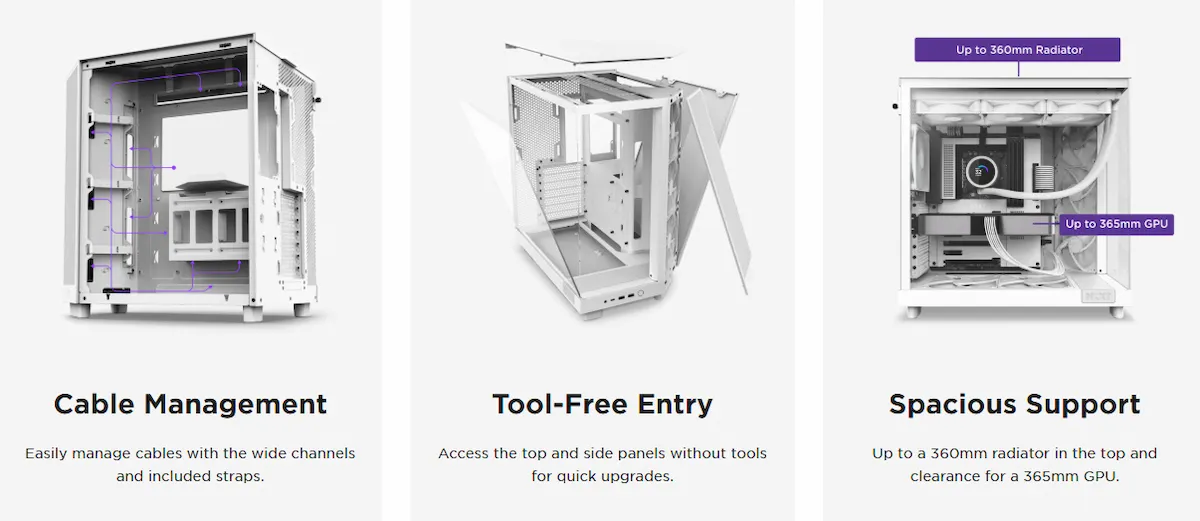 Case NZXT H6 FLOW RGB ALL BLACK