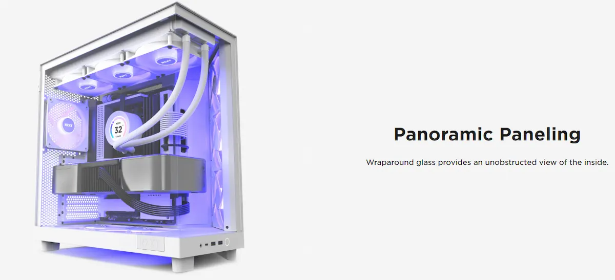 Case NZXT H6 FLOW RGB ALL WHITE