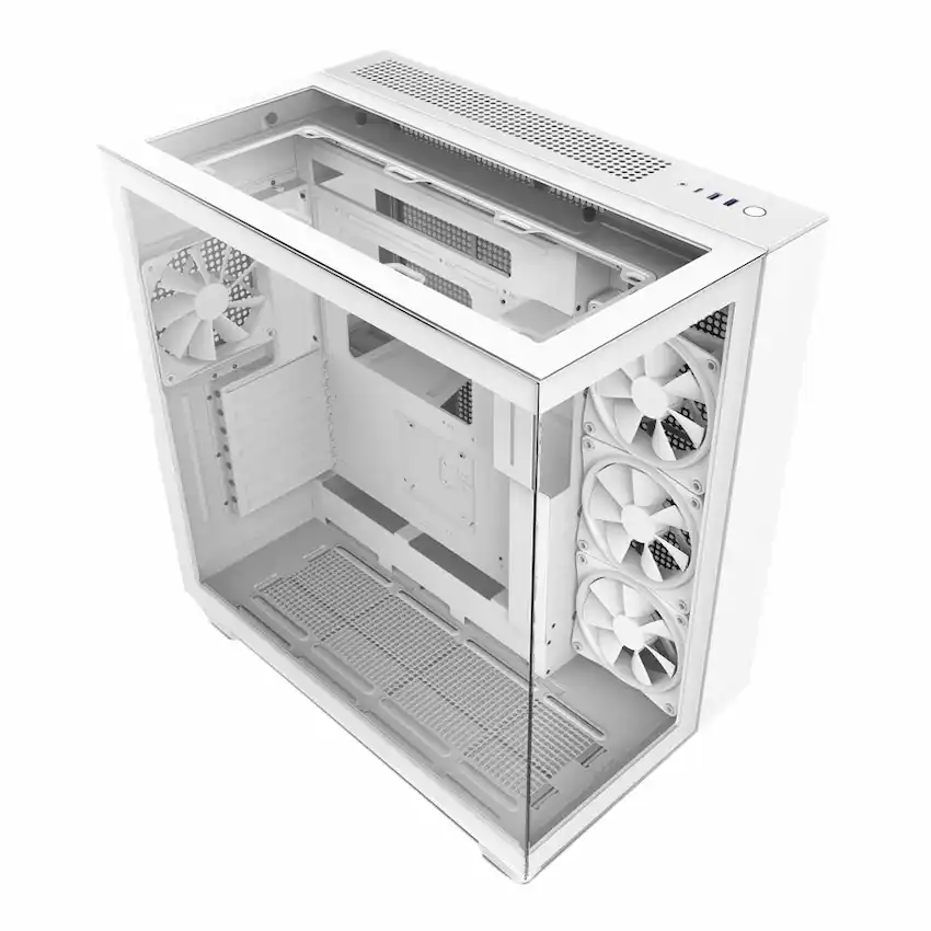 Case NZXT H9 ELITE ALL WHITE - CM-H91EW-01 (ATX, Micro-ATX, Mini-ITX, 4 Fans)
