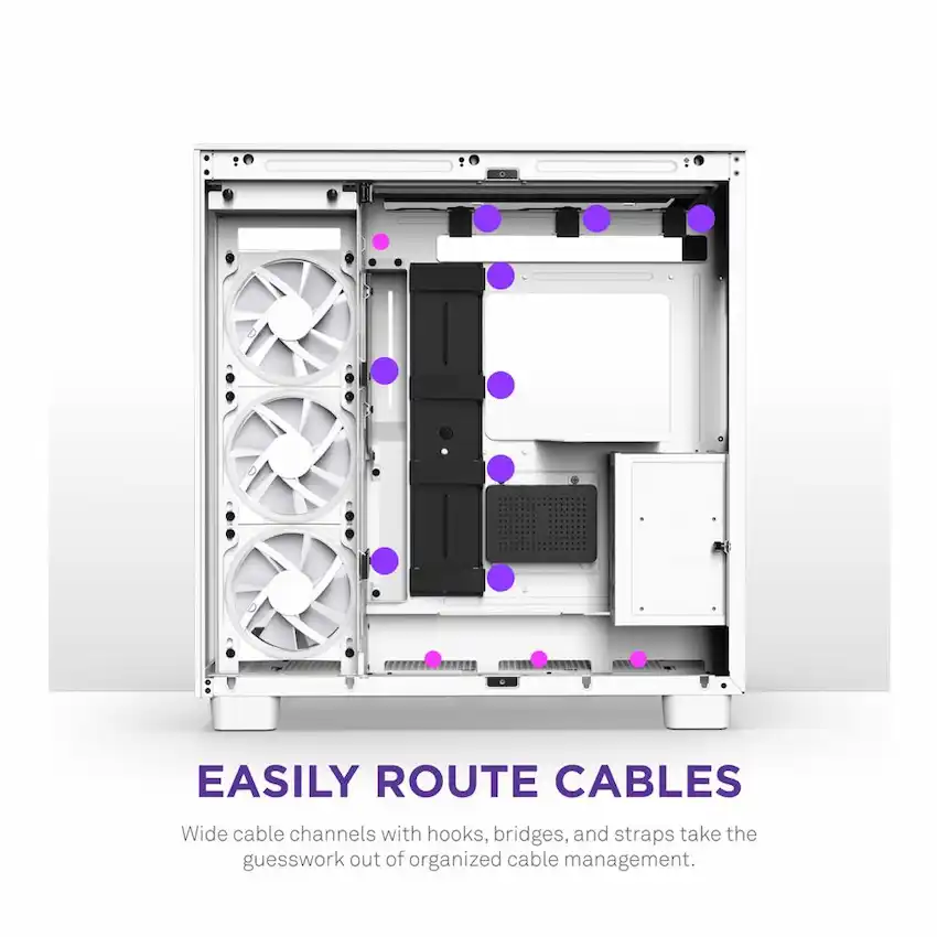Case NZXT H9 ELITE ALL WHITE - CM-H91EW-01 (ATX, Micro-ATX, Mini-ITX, 4 Fans)