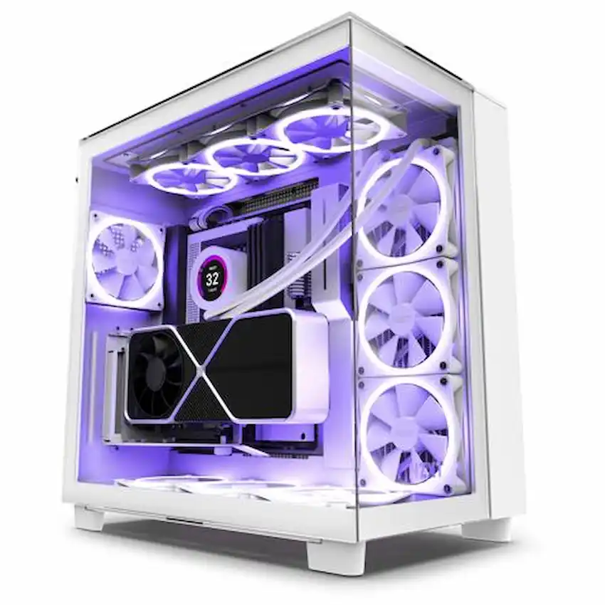 Case NZXT H9 ELITE ALL WHITE – CM-H91EW-01 (ATX, Micro-ATX, Mini-ITX, 4 Fans)