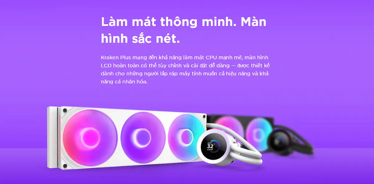 Tản Nhiệt Nước NZXT AIO Kraken Plus 360 RGB V2 - songphuong.vn Tản Nhiệt Nước NZXT AIO Kraken Plus 360 RGB V2
