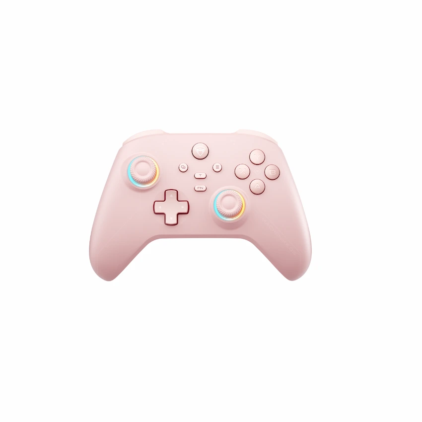 Tay Cầm Chơi Game Machenike G3 V2 Pink Tri-mode (Pink, Có dây, 2.4G Wireless, Bluetooth 5.0, RGB)