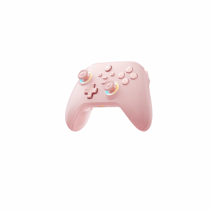 Tay Cầm Chơi Game Machenike G3 V2 Pink Tri-mode (Pink, Có dây, 2.4G Wireless, Bluetooth 5.0, RGB)