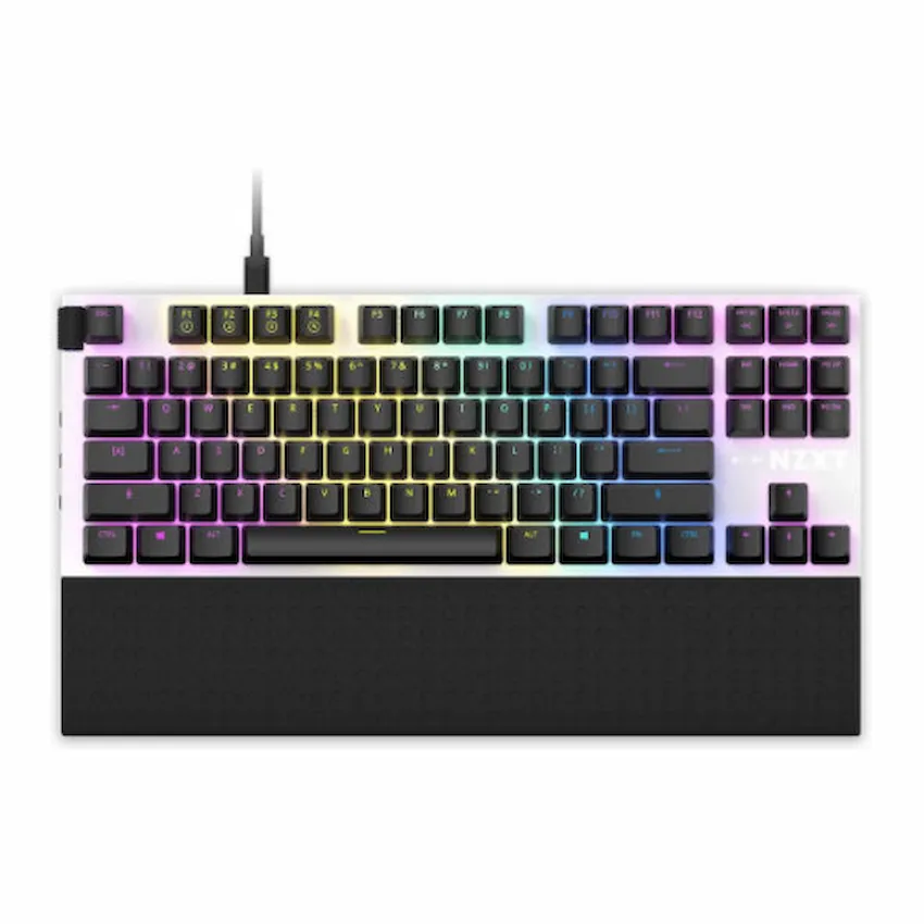 Bàn Phím cơ NZXT Function Tenkeyless (Wired, Red Switch, RGB, ABS, Trắng/Đen)