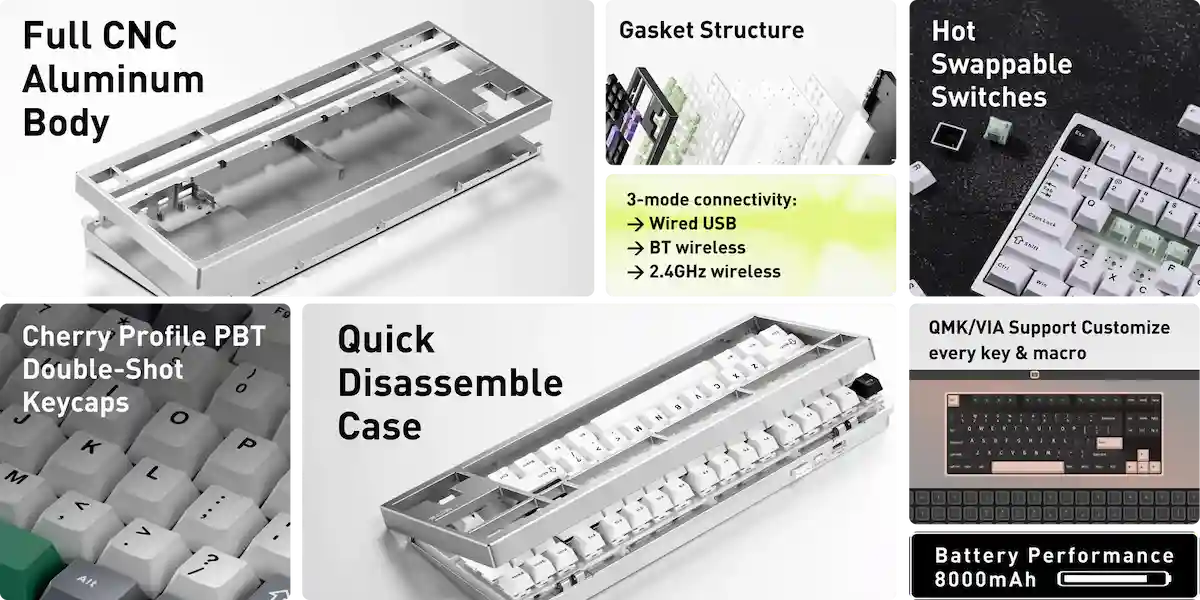 Bàn phím cơ MCHOSE GX87 Lite Bàn phím cơ MCHOSE GX87 Lite