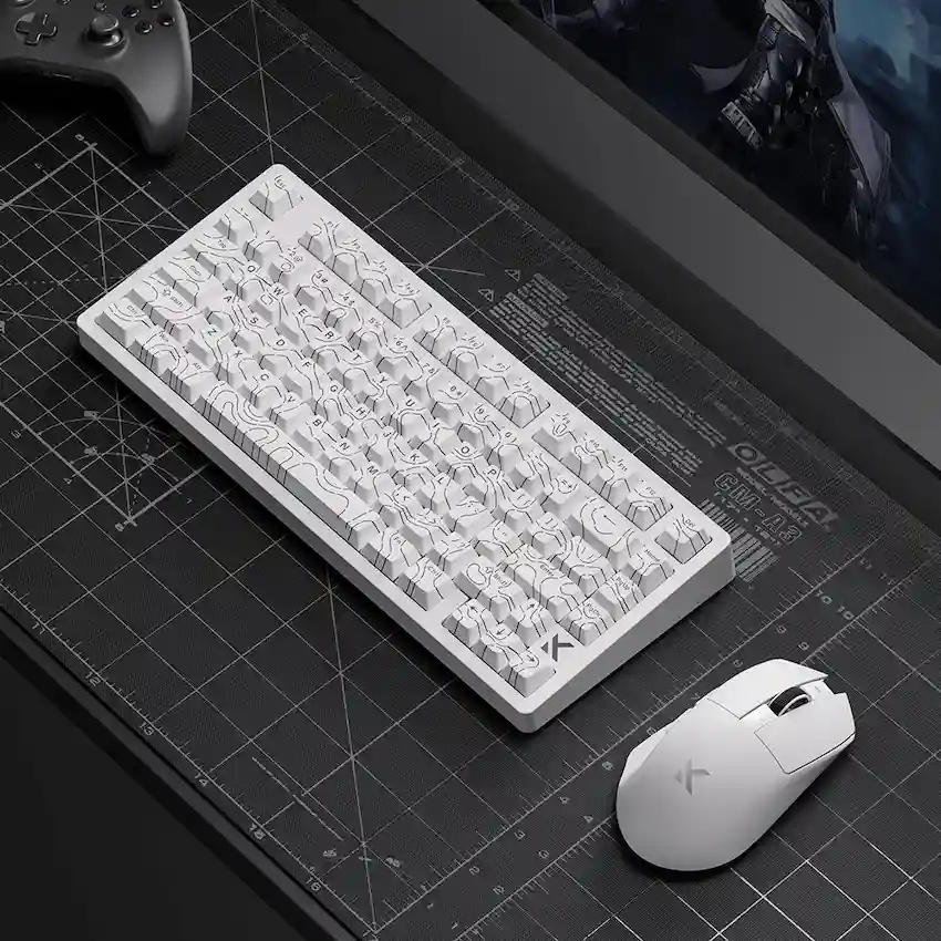 Bàn phím cơ MCHOSE Jet 75 Black Topographic (Hall Effect, Wired, RGB, Hot-Swap, 8000Hz Polling Rate, Kailh Magnetic God Switch)