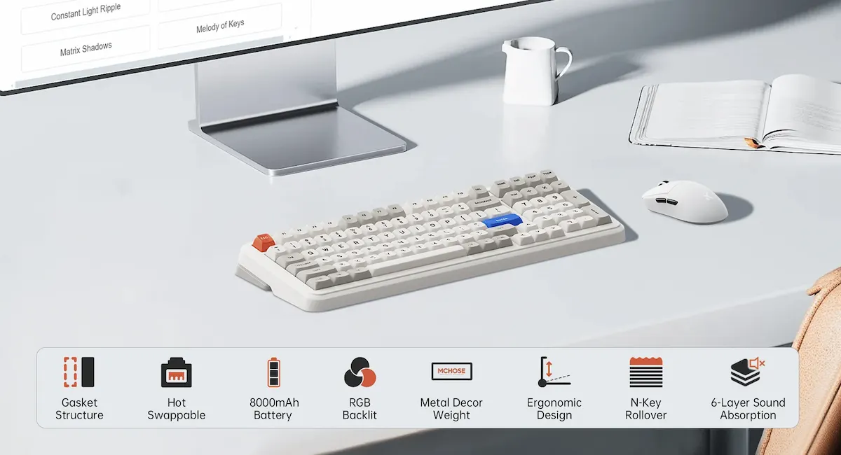 Bàn phím cơ MCHOSE K99 V2 Horizon Orange Bàn phím cơ MCHOSE K99 V2 Horizon Orange