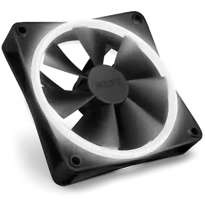 Bộ 3 Fan Case NZXT F120RGB Duo (Kèm Bộ điều khiển RGB, Chiếu sáng hai mặt, Trắng/Đen)