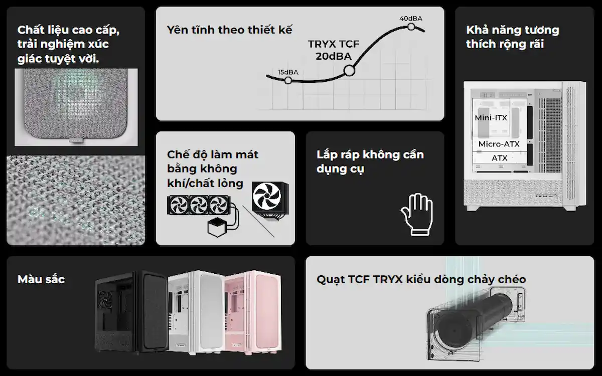 Case TRYX FLOVA F50 Black - songphuong.vn Case TRYX FLOVA F50 Black