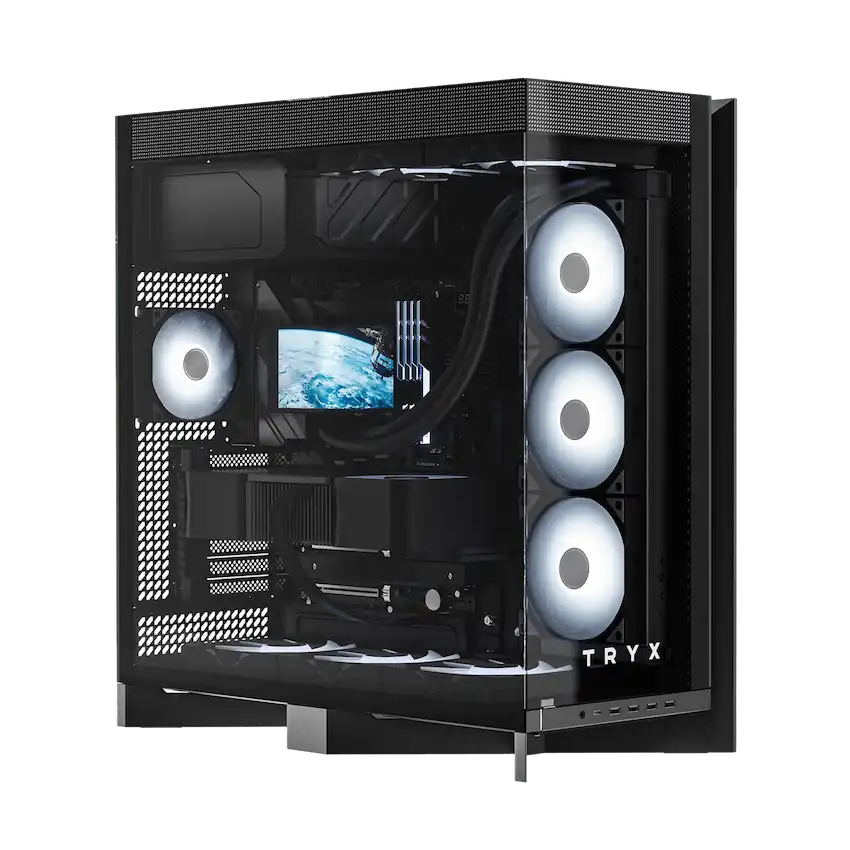Case TRYX LUCA L70 Black (E-ATX/ ATX/ Micro-ATX/ Mini-ITX, Kính cường lực, Đen)