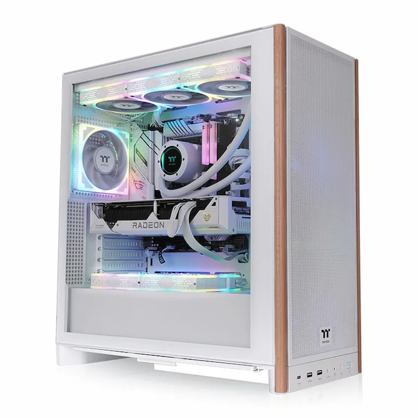 Case Thermaltake S370 WS Mid Tower (ATX / E-ATX, Kính cường lực, 4FAN, Black/ White)