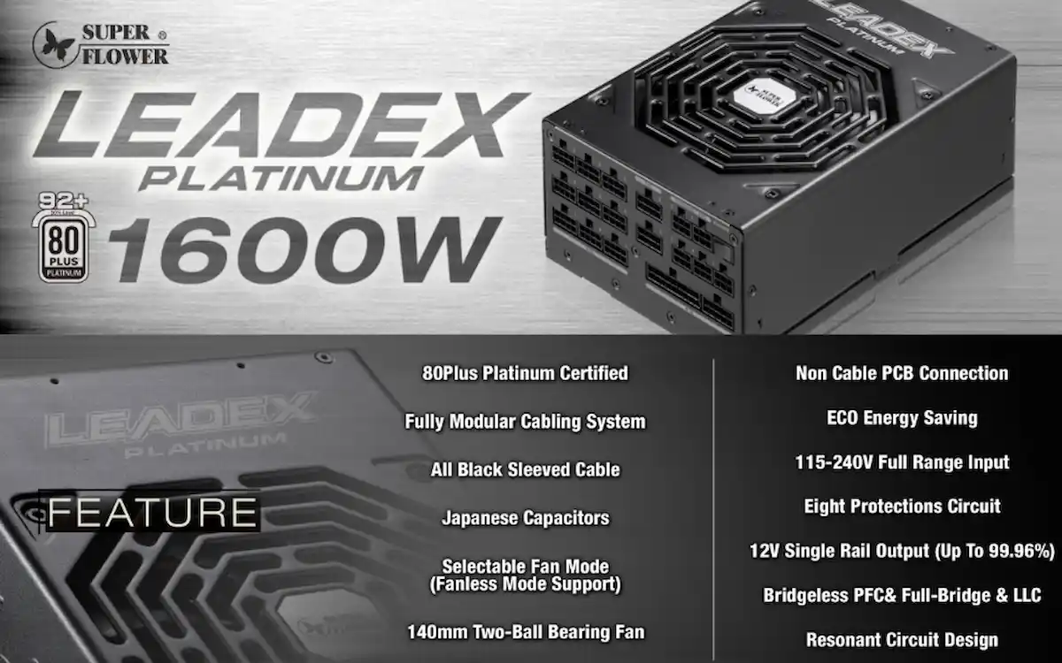 Nguồn SuperFlower Leadex Platinum 1600W - songphuong.vn Nguồn SuperFlower Leadex Platinum 1600W