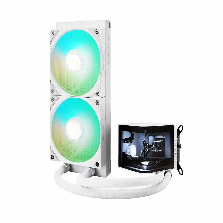 Tản nhiệt nước AIO TRYX PANORAMA 240 ARGB White (LCD 6.5 inch, L-P240A-AS2M-G0W)