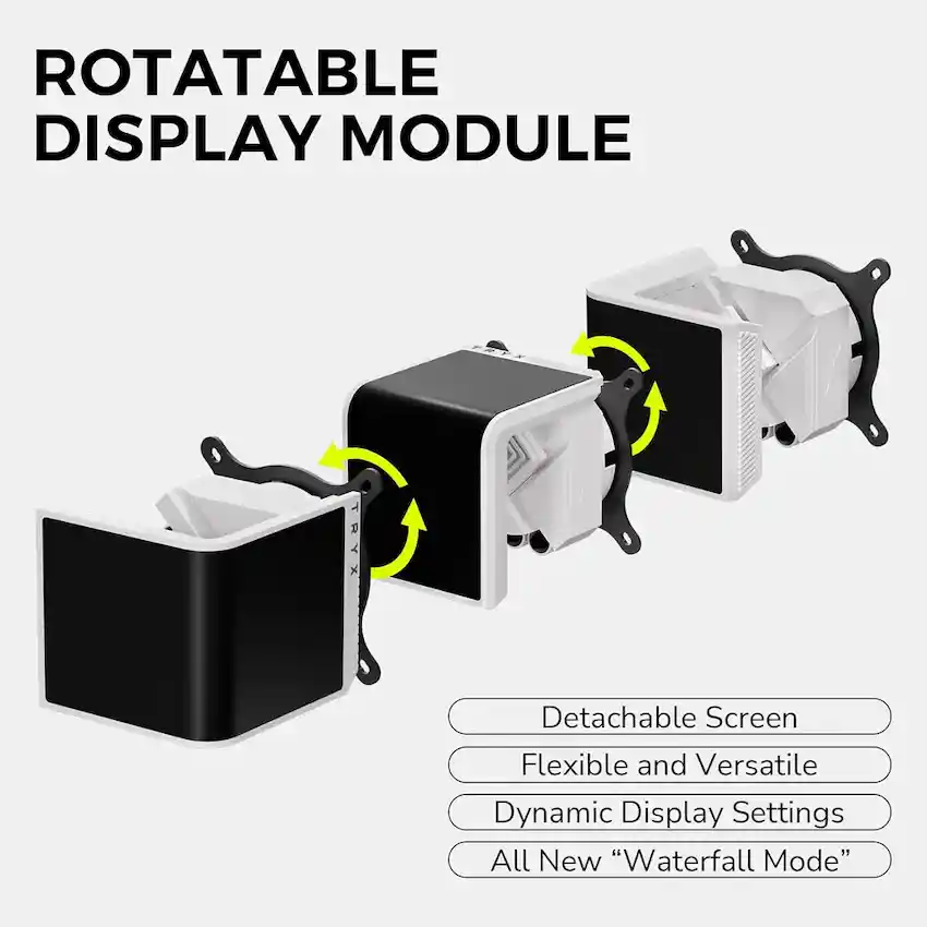 Tản nhiệt nước AIO TRYX PANORAMA SE 240 ARGB White (LCD 6.5 inch, L-P240L-AM2M-G0W)