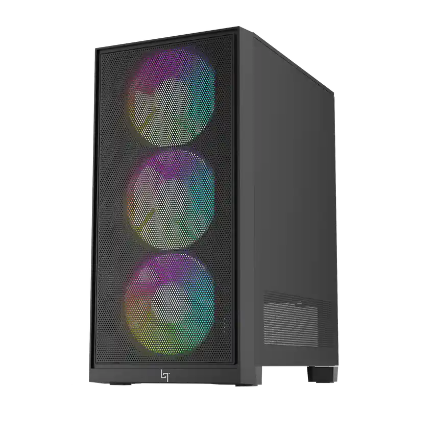 Case LINKTECH BAHAMUT M 4FA (Kính cường lực, EATX, 4FAN RGB, Đen)
