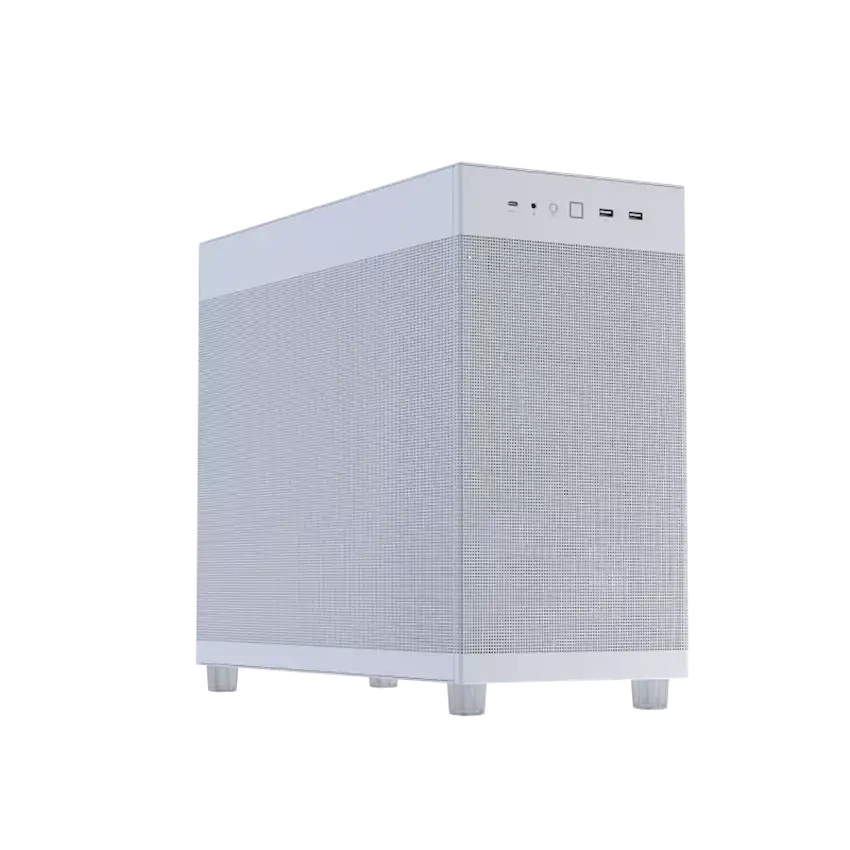 Case Asus Prime AP303 Mesh White (Mini-ITX/Micro-ATX/ATX, Mid Tower, 1 Fan, Trắng)