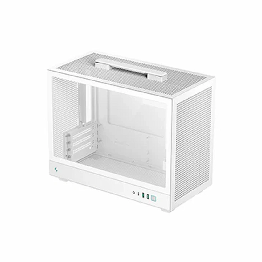 Case Deepcool CH160 WH PLUS (M-ATX/ Mini-ITX, Kính cường lực, White)