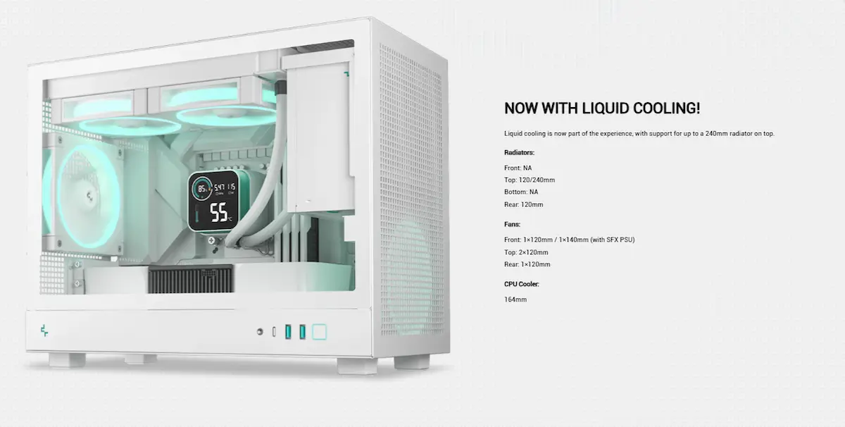 Case Deepcool CH160 WH PLUS - songphuong.vn Case Deepcool CH160 WH PLUS