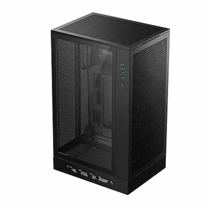 Case Deepcool CH270 Digital Black (M-ATX/ Mini-ITX, Kính cường lực, Hiển thị nhiệt độ, Black)