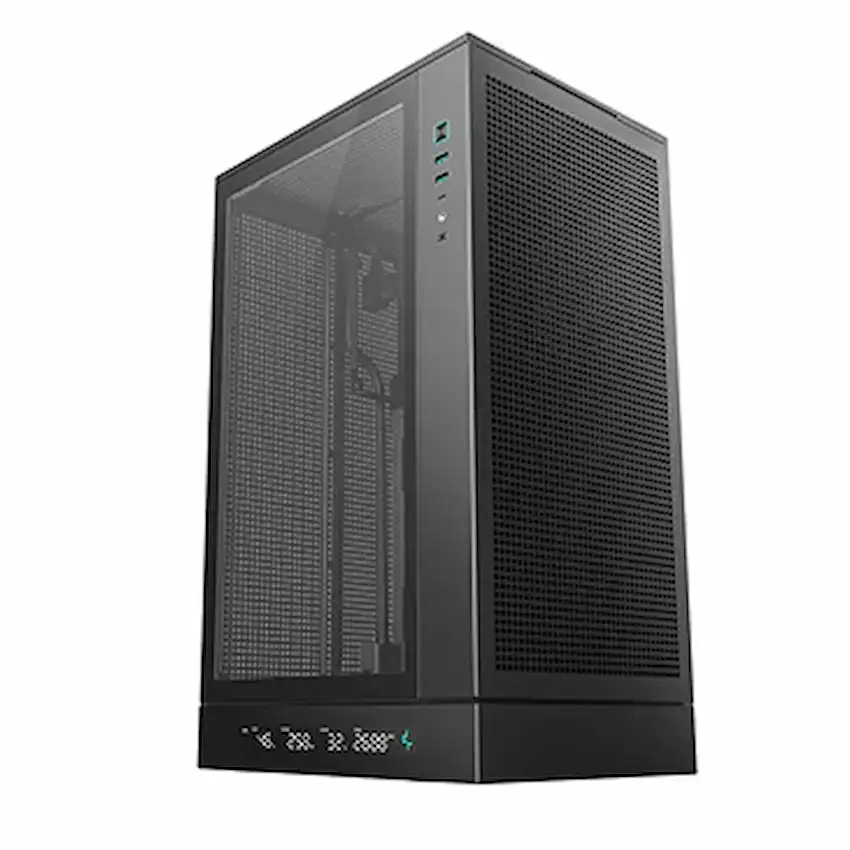 Case Deepcool CH270 Digital Black (M-ATX/ Mini-ITX, Kính cường lực, Hiển thị nhiệt độ, Black)