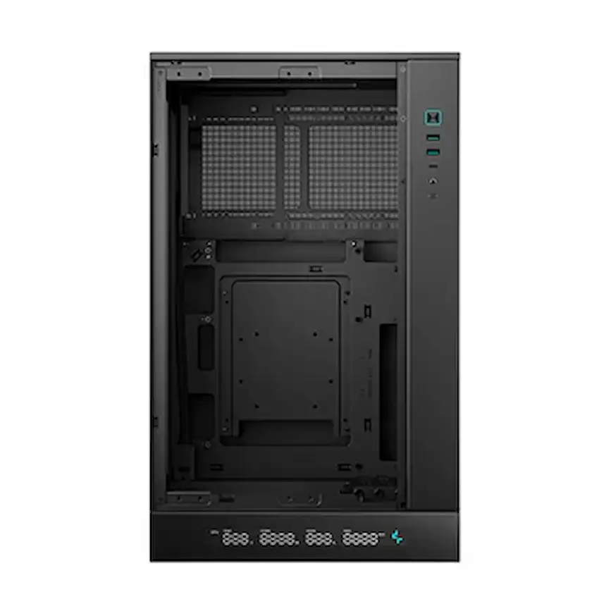 Case Deepcool CH270 Digital Black (M-ATX/ Mini-ITX, Kính cường lực, Hiển thị nhiệt độ, Black)