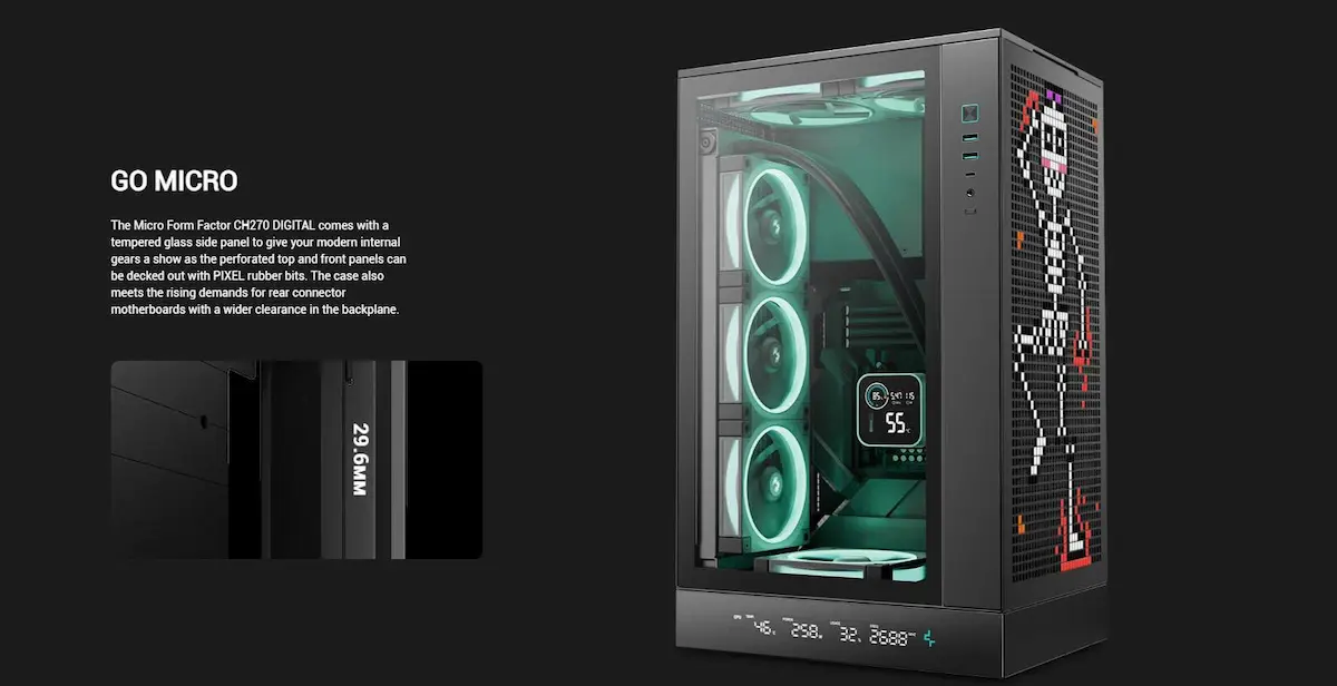 Case Deepcool CH270 Digital Black -songphuong.vn Case Deepcool CH270 Digital Black