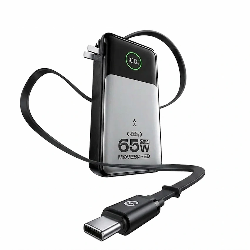 Sạc dự phòng 3-in-1 Movespeed MSP14 (65W, 20000mAh, Bạc)