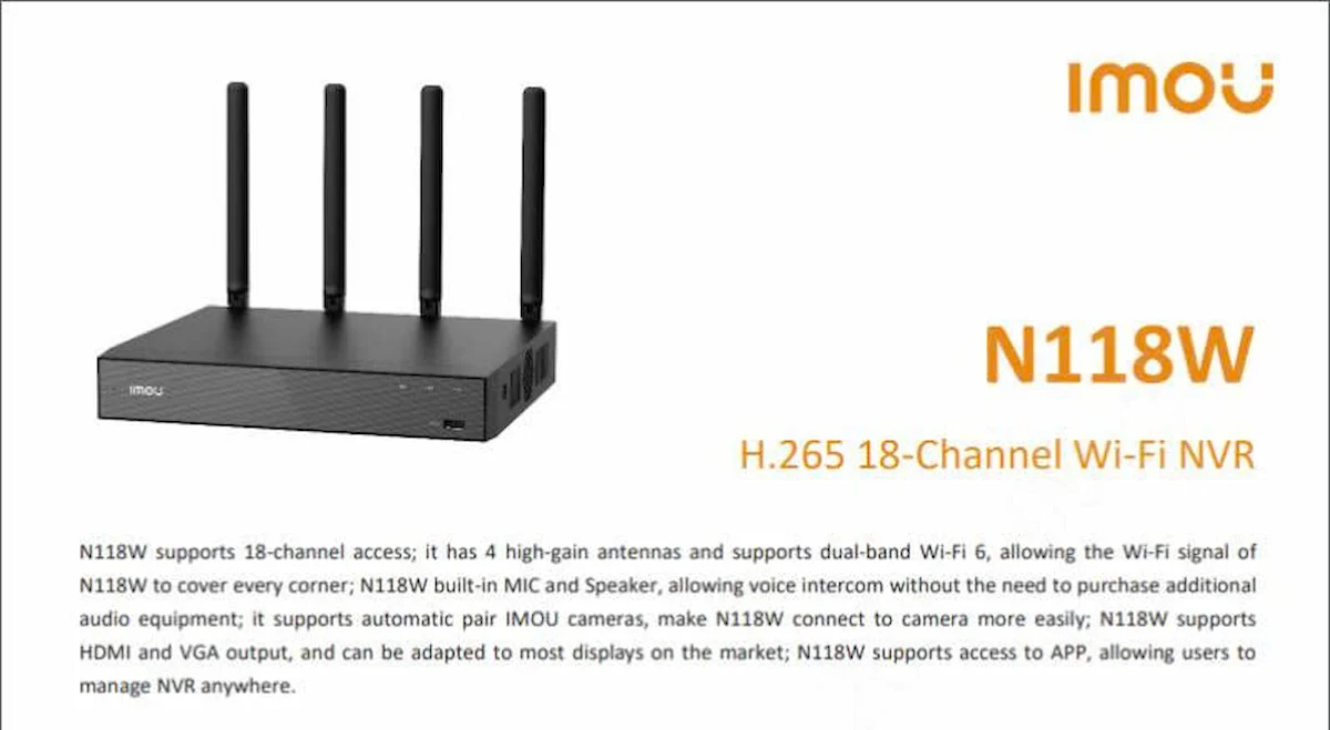 Đầu ghi Imou 18 kênh NVR-N118W-8A0E -songphuong.vn Đầu ghi Imou 18 kênh NVR-N118W-8A0E