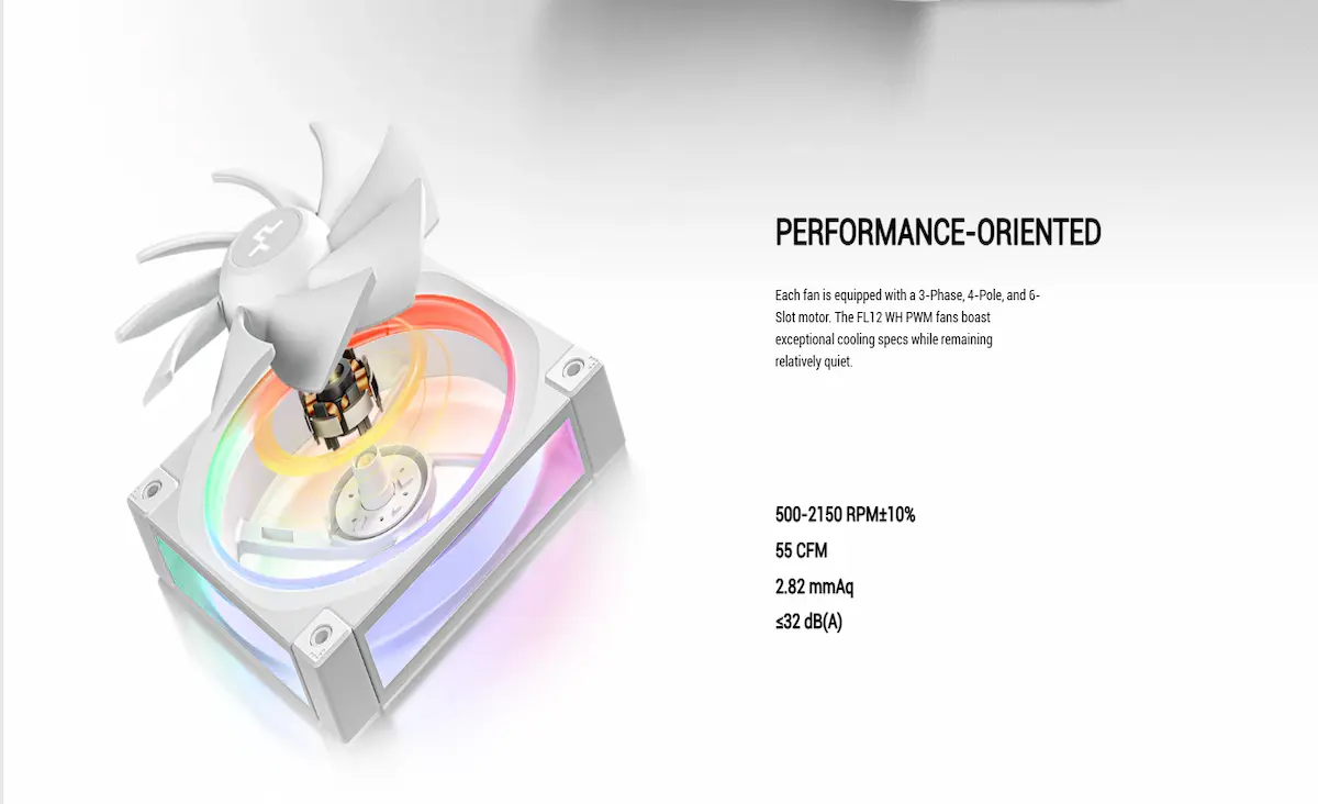 Fan Case Deepcool FL12 WH 3IN1 - songphuong.vn Fan Case Deepcool FL12 WH 3IN1