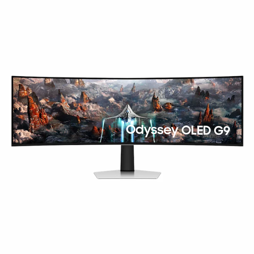 Màn hình LCD Cong Samsung Odyssey OLED G9 G93SC LS49CG934SEXXV DQHD 240Hz (49inch, 5120 x 1440, 240Hz, OLED, 1800R, 0.03ms, HDR10 , FreeSync)