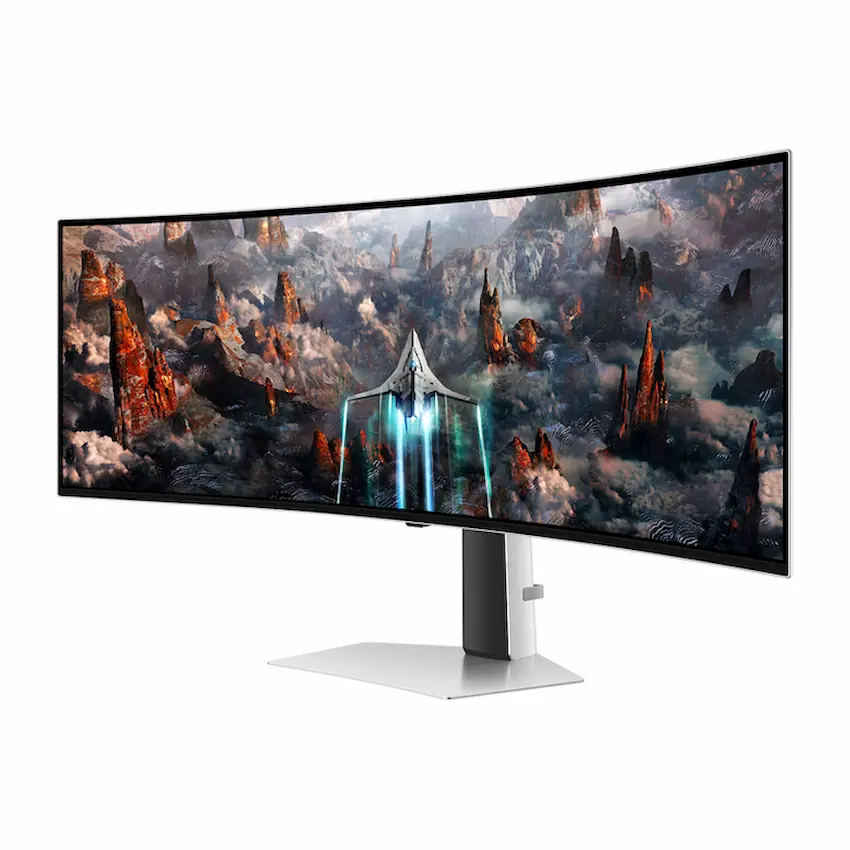 Màn hình LCD Cong Samsung Odyssey OLED G9 G93SC LS49CG934SEXXV DQHD 240Hz (49inch, 5120 x 1440, 240Hz, OLED, 1800R, 0.03ms, HDR10 , FreeSync)