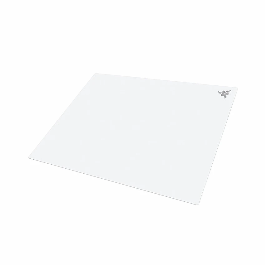 Lót Chuột Razer Atlas Pro White (Bề Mặt Kính, Siêu Mỏng chỉ 1,9 mm, Đế cao su chống trượt)