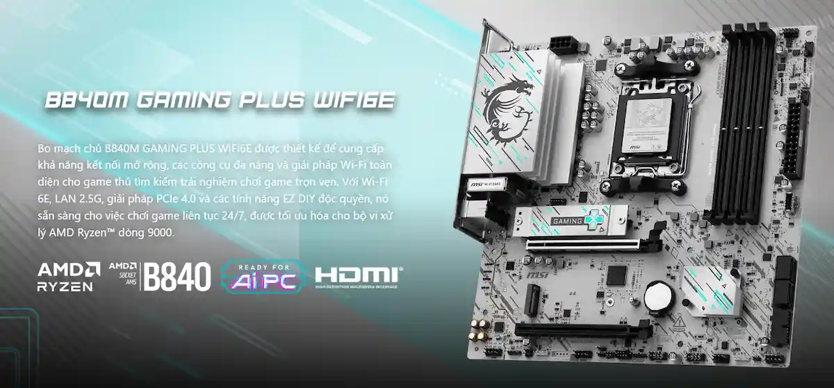 Mainboard MSI B840M GAMING PLUS WIFI6E