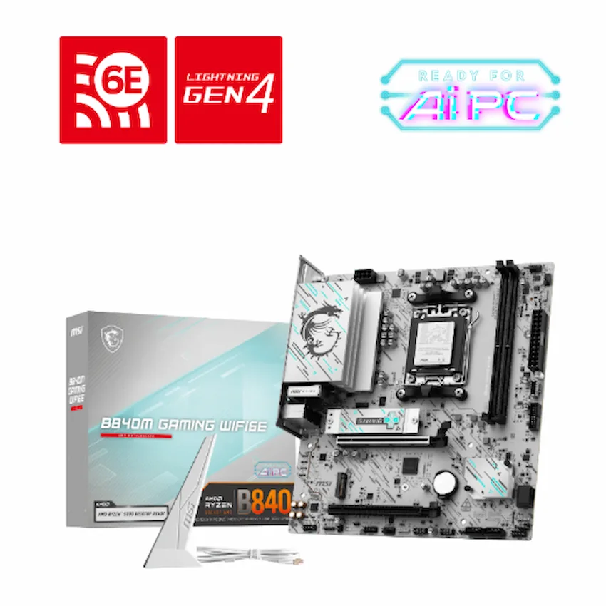 Mainboard MSI B840M GAMING WIFI6E (m-ATX, Wi-Fi 6E, Bluetooth 5.3, Type-C)