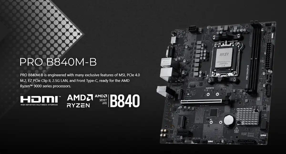 Mainboard MSI PRO B840M-B - songphuong.vn Mainboard MSI PRO B840M-B