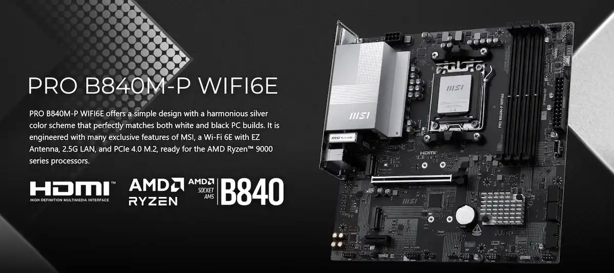 Mainboard MSI PRO B840M-P WIFI 6E - songphuong.vn Mainboard MSI PRO B840M-P WIFI 6E