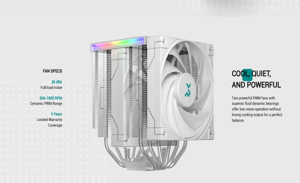 Tản nhiệt khí Deepcool AK620 DIGITAL SE WH - songphuong.vn Tản nhiệt khí Deepcool AK620 DIGITAL SE WH