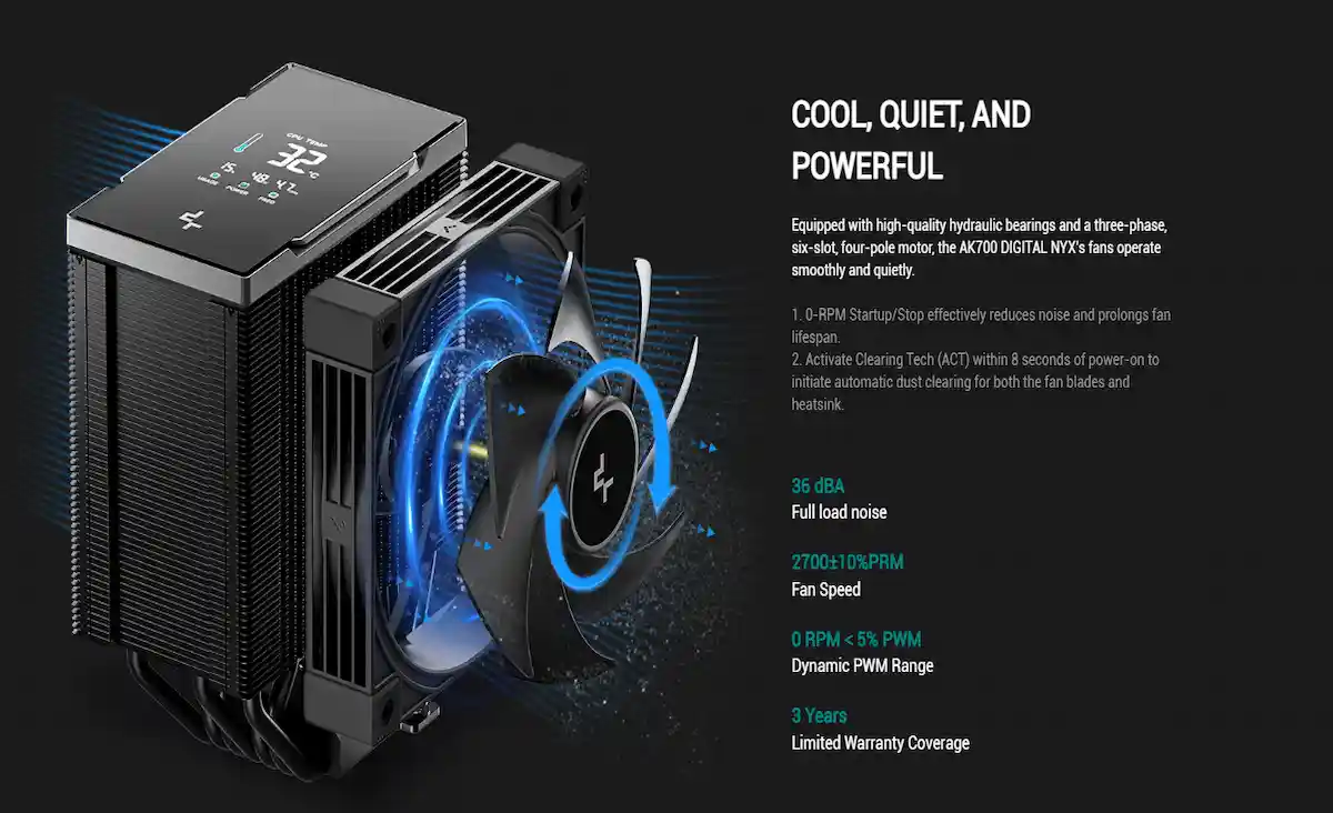 Tản nhiệt khí Deepcool AK700 DIGITAL NYX - songphuong.vn Tản nhiệt khí Deepcool AK700 DIGITAL NYX