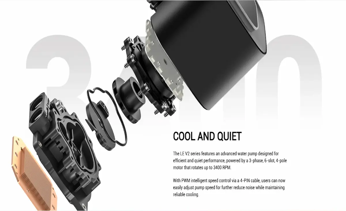 Tản nhiệt nước Deepcool LE360 WH V2 Tản nhiệt nước Deepcool LE360 WH V2