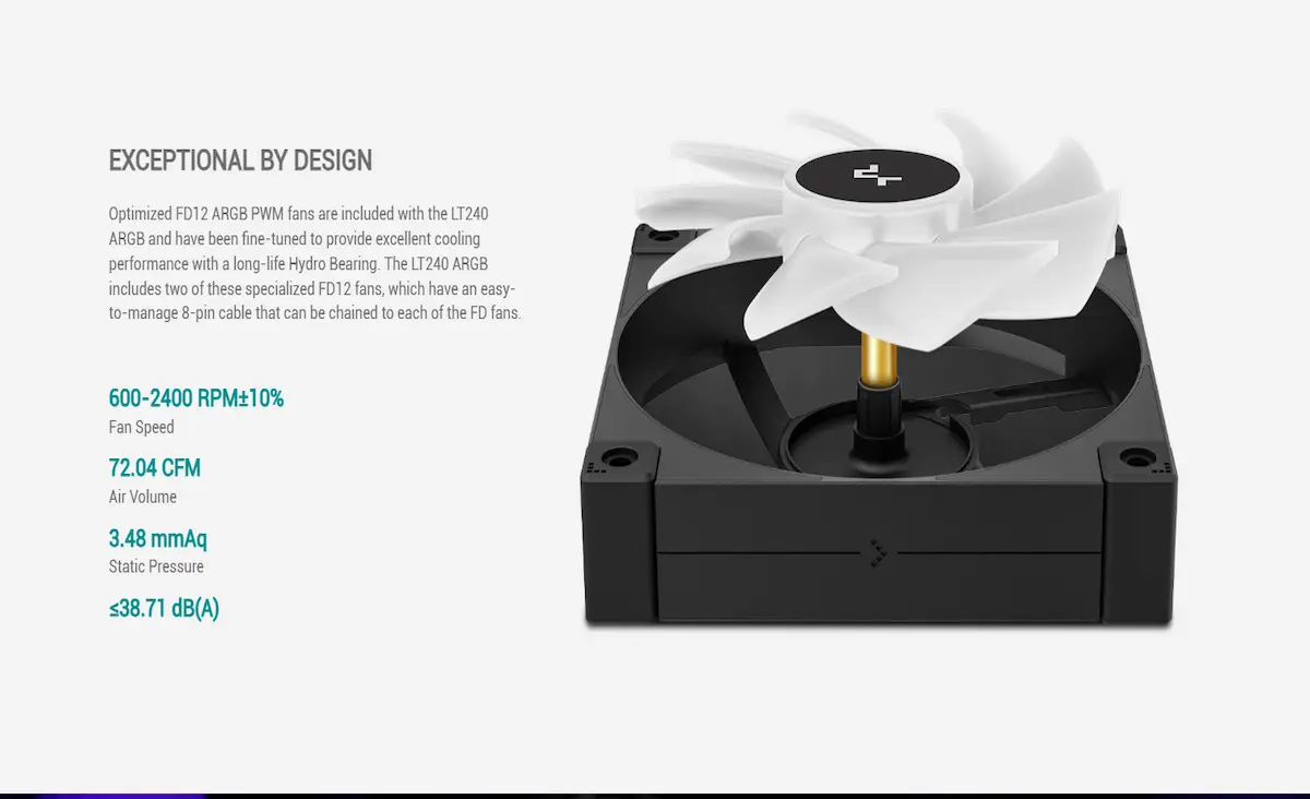 Tản nhiệt nước Deepcool LT240 ARGB - songphuong.vn Tản nhiệt nước Deepcool LT240 ARGB