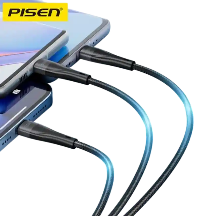 Cáp sạc PISEN PRO Mars God 3 trong 1 (Lightning, Type-C, Micro USB) USB-A /C AP-FC15-1200 1.2m