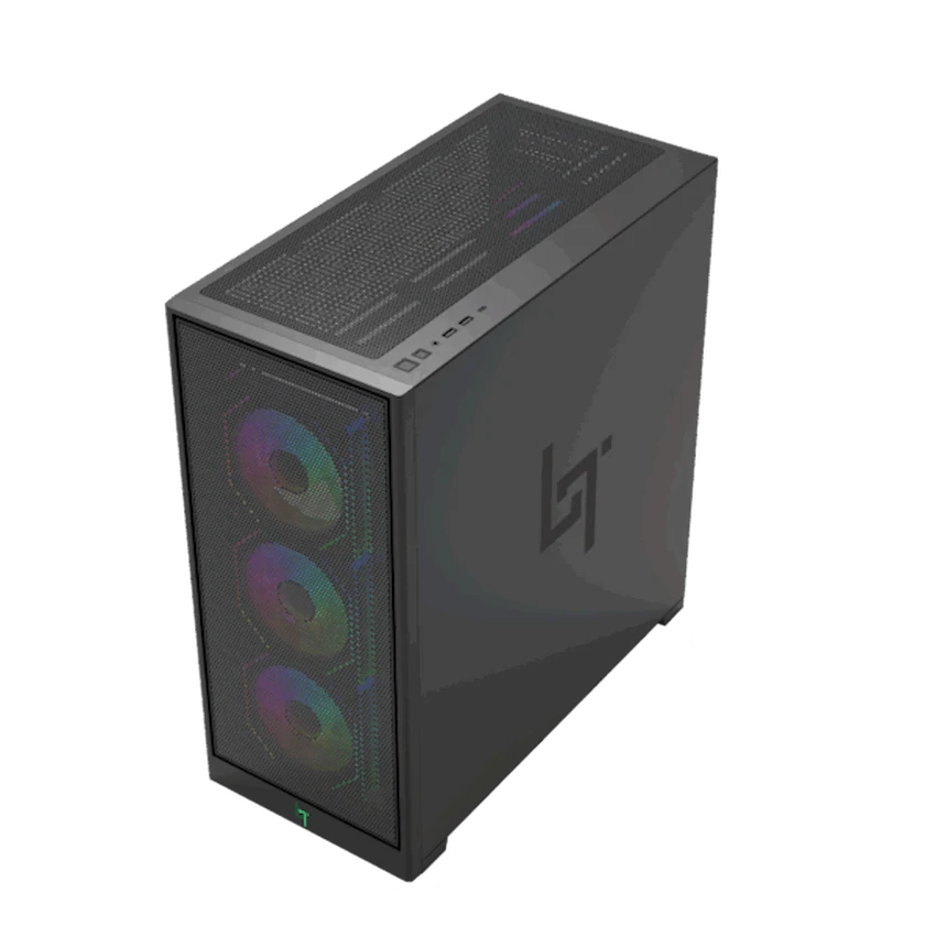 Case LINKTECH BAHAMUT 4FA (Kính cường lực, ATX, 4FAN RGB, Đen)