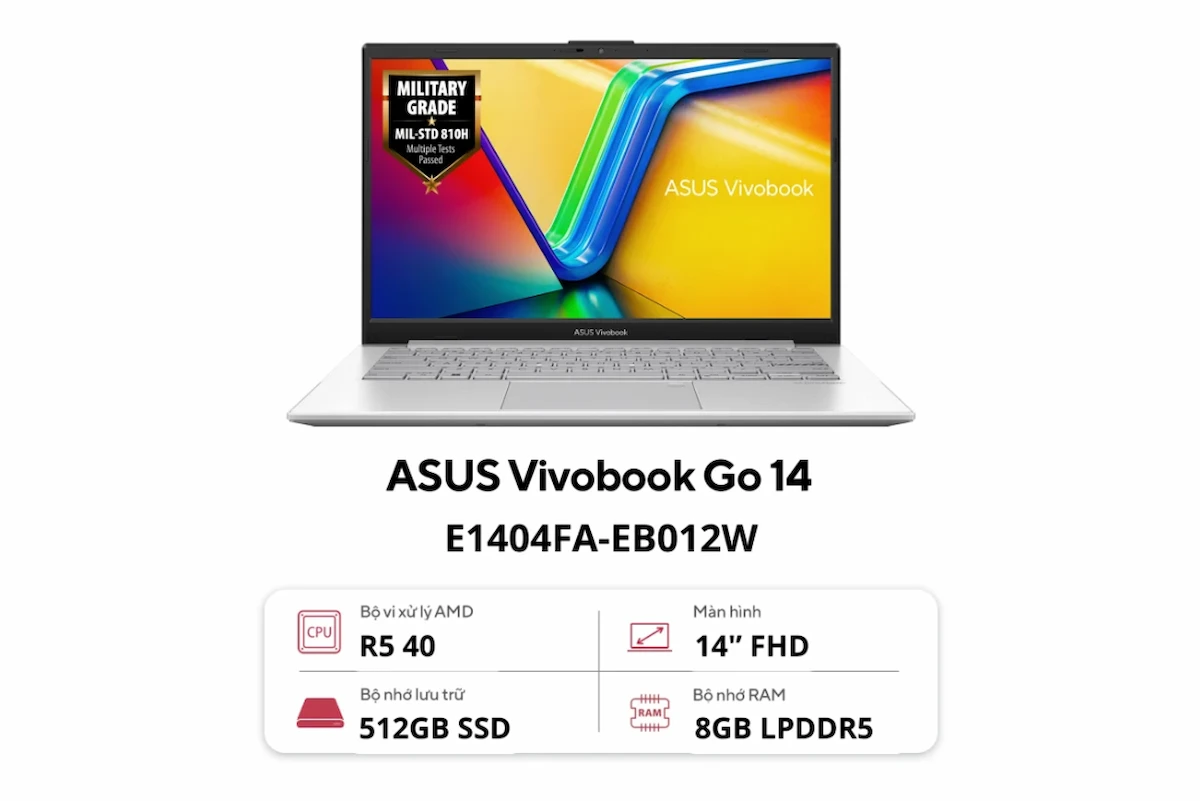 Laptop ASUS Vivobook Go 14 E1404FA-EB012W Laptop ASUS Vivobook Go 14 E1404FA-EB012W