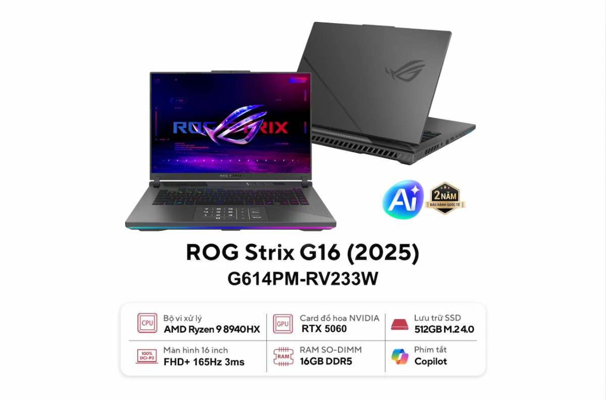 Laptop ASUS ROG Strix G16 G614PM-RV233W Laptop ASUS ROG Strix G16 G614PM-RV233W