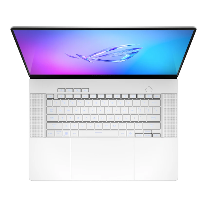 Laptop ASUS ROG Zephyrus G16 GU605CR-QR265WS (Ultra 9-285H, 32GB RAM, 1TB SSD, 16.0 icnh WQXGA OLED 240Hz, WF7, BT5.4, W11SL, RTX5070 Ti 12GB, RGB, Túi, Trắng)