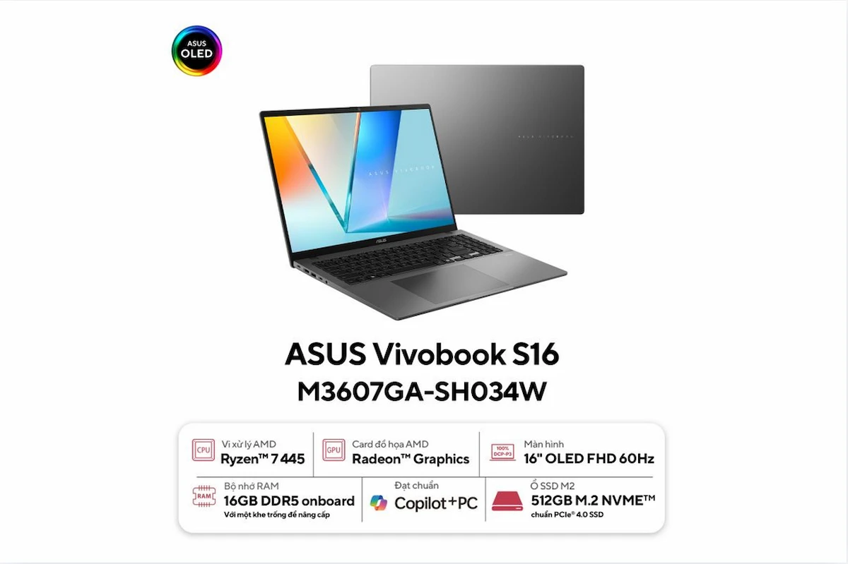 Laptop ASUS Vivobook S16 M3607GA-SH034W Laptop ASUS Vivobook S16 M3607GA-SH034W