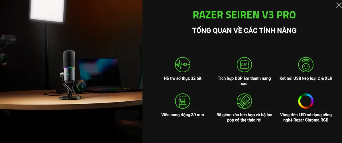Microphone Razer Seiren V3 Pro Microphone Razer Seiren V3 Pro